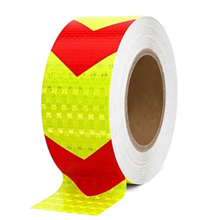 Op zwaar werk berekende reflecterende tape