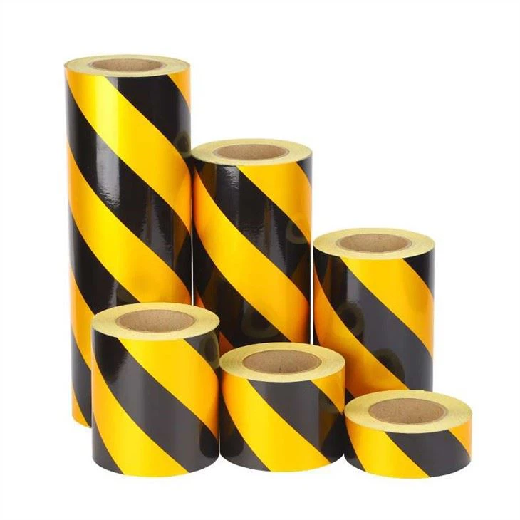 Zwart/gele reflecterende tape