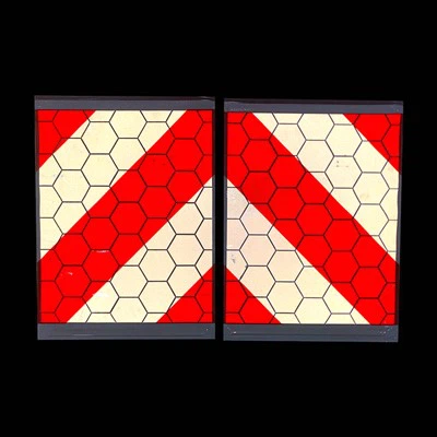 Rood witte reflecterende laadklepvlaggen