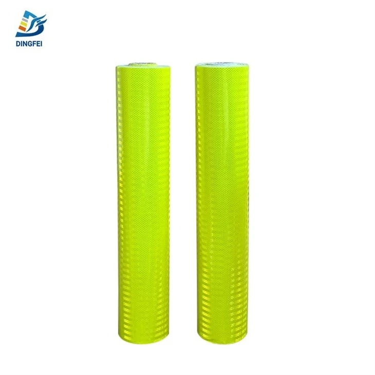 Fluorescent Yellow RA2 Reflective Sheeting with Mesh Backing (10)