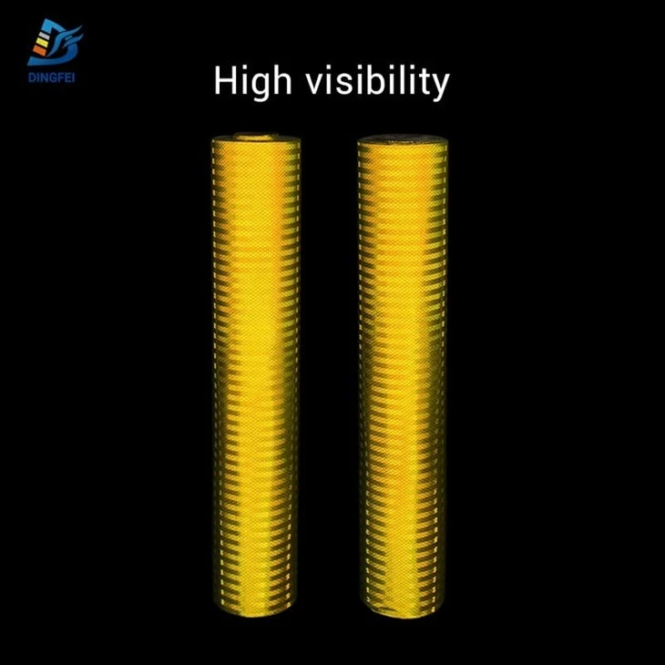 Fluorescent Yellow RA2 Reflective Sheeting with Mesh Backing (12)