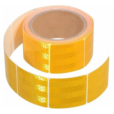 Contourmarkering Gele reflectorsticker Labe