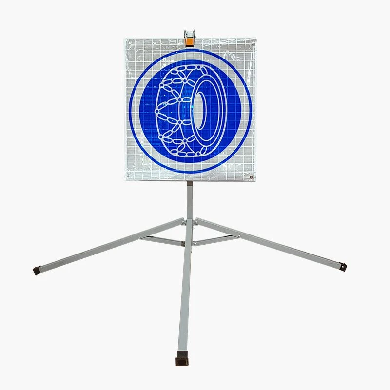 Bandenkettingen PVC Voorlopig Verkeersbord